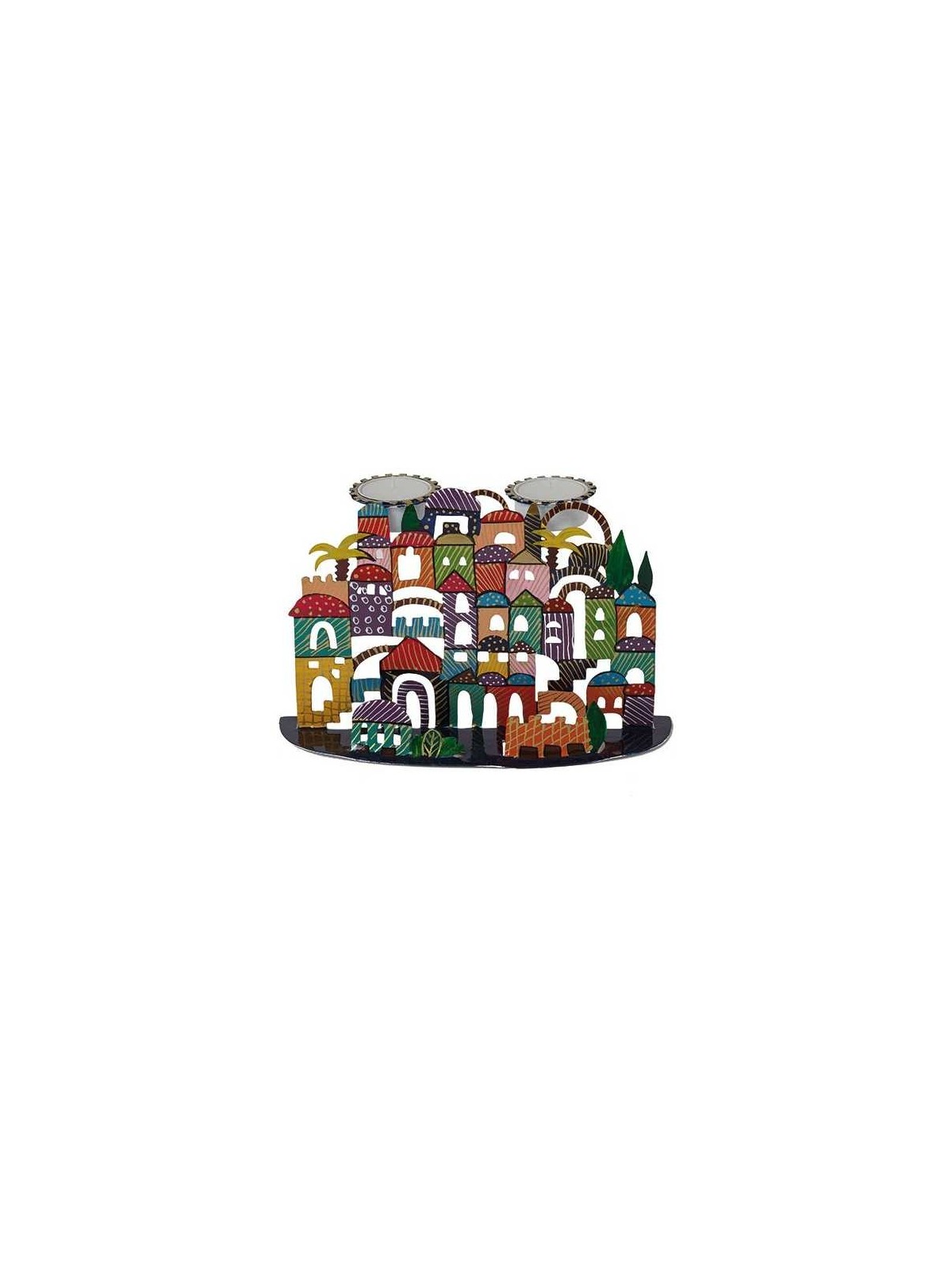 Hand Painted Jerusalem Tealight Holders By Yair Em | Candle Holders |